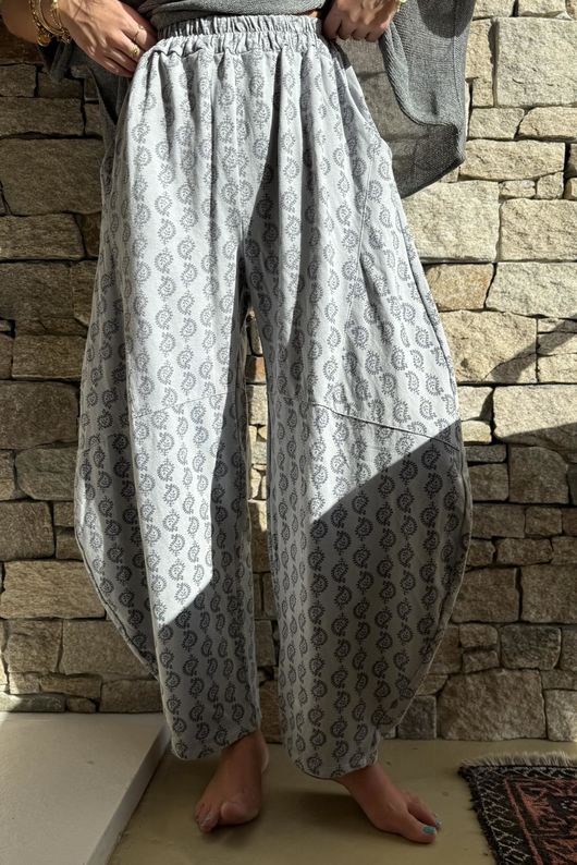 Indira Classic Barrel Pant Storm & Charcoal